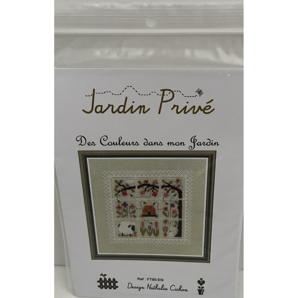 Jardin Prive Des Couleurs dans man Jardin FT90-EN Nathalie Cichon Chart Pattern - Picture 2 of 6